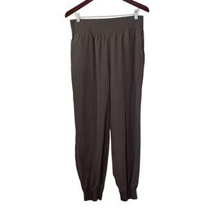 A&F Abercrombie and Fitch YPB Nylon Joggers Workout Large Brown High Waist